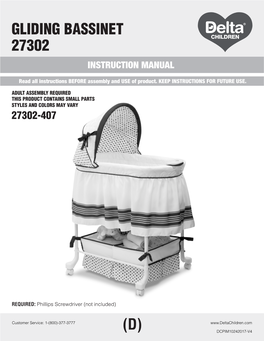 Gliding Bassinet 27302 Instruction Manual