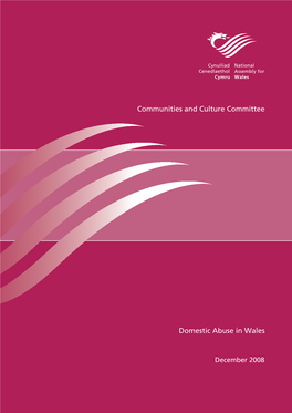 Communities and Culture Committee Domestic Abuse in Wales