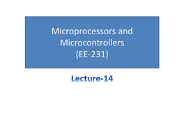 Microprocessors and Microcontrollers (EE-231) Main Objectives