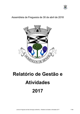 Relatório De Gestão E Atividades 2017