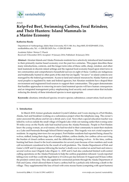 Kelp-Fed Beef, Swimming Caribou, Feral Reindeer, and Their Hunters: Island Mammals in a Marine Economy