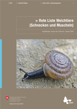 Rote Liste Weichtiere (Schnecken Und Muscheln)