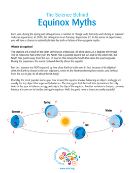 Equinox Myths