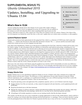 Ubuntu Unleashed 2015 Updates, Installing, and Upgrading to ► What’S New in 15.04 ► Before You Begin the Ubuntu 15.04 Installation