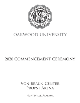 2020 Commencement Booklet