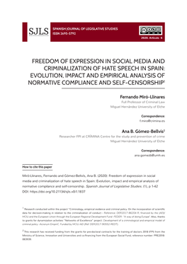Freedom of Expression in Social