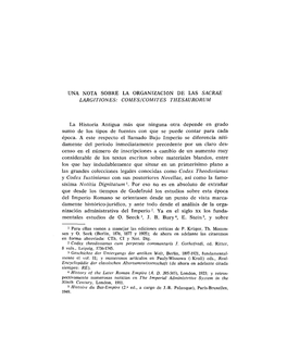 UNA NOTA SOBRE LA ORGANIZACIÓN DE LAS SACRAR La Historia Antigua Más Que Ninguna Otra Depende En Grado Sumo De Los Tipos De Fu