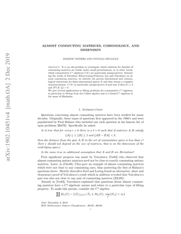 Arxiv:1902.10451V4 [Math.OA] 2 Dec 2019 Hntedsac Rmtepair the from Distance the Then Neligspace)