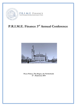 P.R.I.M.E. Finance 3Rd Annual Conference