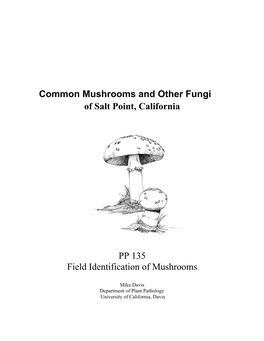 Common Mushrooms and Other Fungi of Salt Point, California