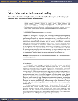 Extracellular Vesicles in Skin Wound Healing