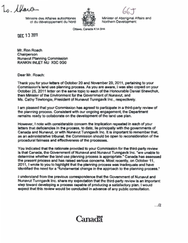 10-125E-2011-12-13 Letter from AANDC Minister Re Review.Pdf