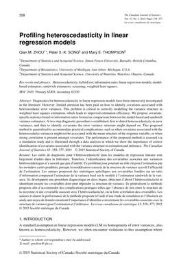 Profiling Heteroscedasticity in Linear Regression Models