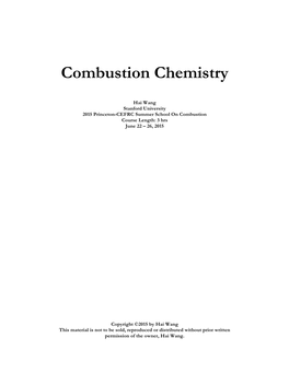 Bimolecular Reaction Rate Coefficients in the Last Lecture, We Learned Qualitatively the Reaction Mechanisms of Hydrocarbon Combustion