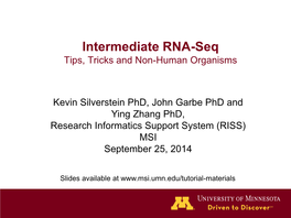 RNA-Seq Lecture 2