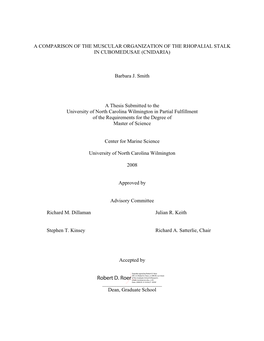 A Comparison of the Muscular Organization of the Rhopalial Stalk in Cubomedusae (Cnidaria)