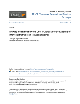 A Critical Discourse Analysis of Interracial Marriages in Television Sitcoms