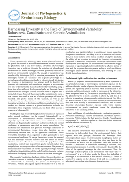 Robustness, Canalization and Genetic Assimilation