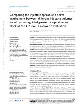 Comparing the Injectate Spread and Nerve