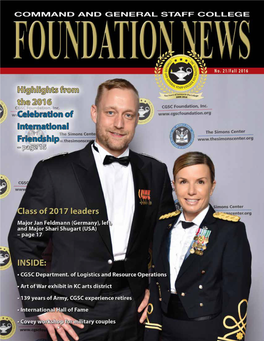 CGSC Foundation News No. 21/Fall 2016