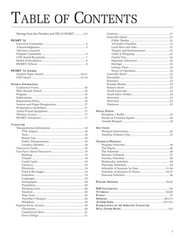 Table of Contents