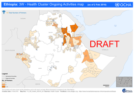 Ethiopia: 3W - Health Cluster Ongoing Activities Map (As of 2 Feb 2016)