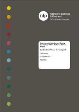 Representations to Durham County Council Local Plan Preferred Options Report Land at Eldon Whins, Newton Aycliffe Yuill Homes 22