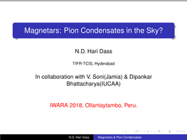 Magnetars: Pion Condensates in the Sky?