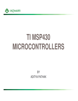 Ti Msp430 Microcontrollers
