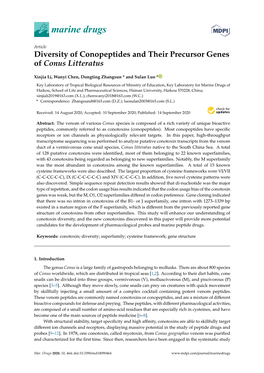 Diversity of Conopeptides and Their Precursor Genes of Conus Litteratus