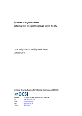 Oxford Consultants for Social Inclusion (OCSI)