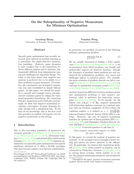 On the Suboptimality of Negative Momentum for Minimax Optimization