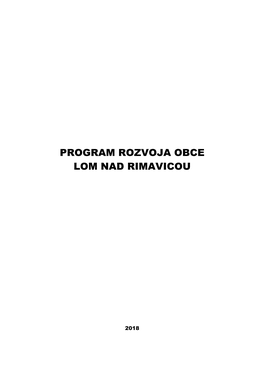 Program Rozvoja Obce Lom Nad Rimavicou