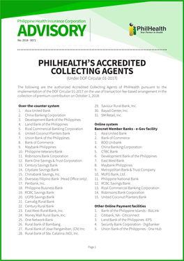 Philhealth's Accredited Collecting Agents