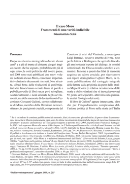 Il Caso Moro Frammenti Di Una Verità Indicibile Giambattista Scirè