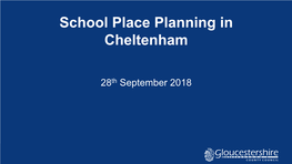 Cheltenham Places Update