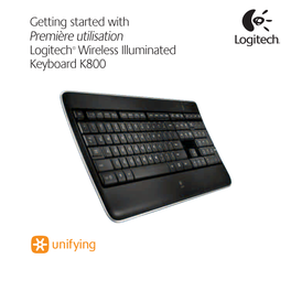 Première Utilisation Logitech® Wireless Illuminated Keyboard K800 Contents