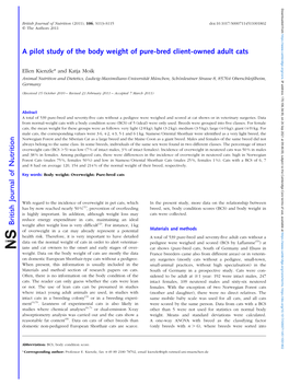 British Journal of Nutrition (2011), 106, S113–S115 Doi:10.1017/S0007114511001802 Q the Authors 2011