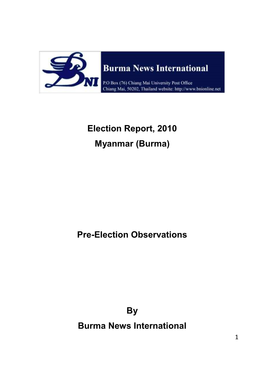 ELECTION REPORT with Half Page