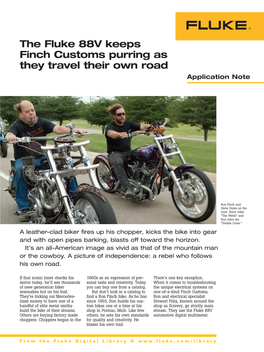 The Fluke 88V Keeps Finch Customs Purring As They Travel Their Own Road Application Note