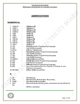 Abbreviations Numerical A