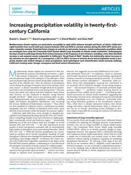 Increasing Precipitation Volatility in Twenty-First-Century California