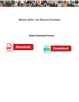 Beauty Salon Job Resume Example