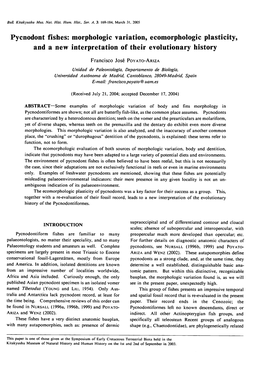 Pycnodont Fishes: Morphologic Variation, Ecomorphologic Plasticity, and a New Interpretation of Their Evolutionary History