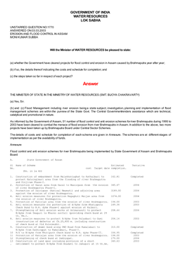 Answered On:03.03.2003 Erosion and Flood Control in Assam Moni Kumar Subba