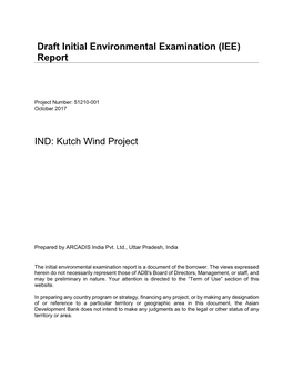 (IEE) Report IND: Kutch Wind Project
