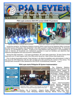 The Official Quarterly Newsletter of PSA Leyte