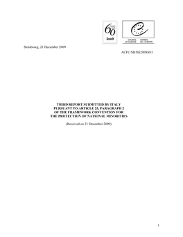 1 Strasbourg, 21 December 2009 ACFC/SR/III(2009)011