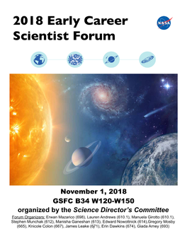 2018 Early Career Scientist Forum