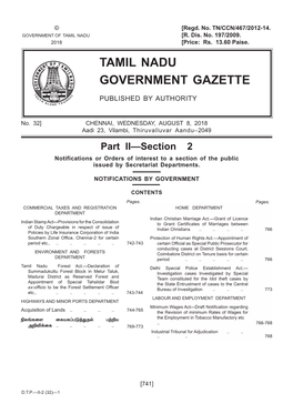 Tamil Nadu Government Gazette